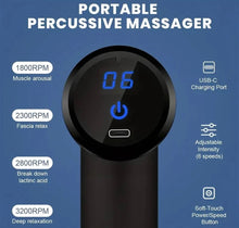 Load image into Gallery viewer, Mini Muscle Massage Gun - Portable Deep Tissue Massager with 7mm amplitude, 4-Speed Quiet Operation USB-C - for Back, Neck, Legs, Arms - Pocket-Sized for