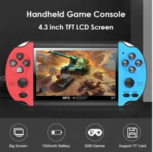 Load image into Gallery viewer, X5 Handheld Game Console Player 4.3 Inch LCD Display 8GB Double-rocker 3000 Classic Game Retro Mini Pocket MP5 Video Game