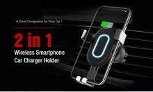 Load image into Gallery viewer, Universal Phone Holder Stand Car Air Vent Mount Mobile Fast Wireless Charger For iphone 11 Samsung Charger 10W