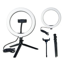 Load image into Gallery viewer, 20cm 5500k LED Selfie Ring Light Dimmable LED Ring Lamp Photo Video Camera Phone Light Ringlight For Live YouTube Fill Light
