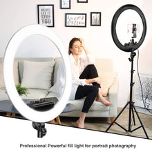 Load image into Gallery viewer, 20cm 5500k LED Selfie Ring Light Dimmable LED Ring Lamp Photo Video Camera Phone Light Ringlight For Live YouTube Fill Light