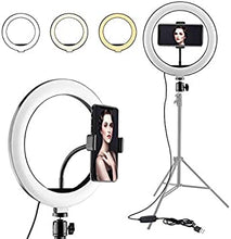 Load image into Gallery viewer, 20cm 5500k LED Selfie Ring Light Dimmable LED Ring Lamp Photo Video Camera Phone Light Ringlight For Live YouTube Fill Light