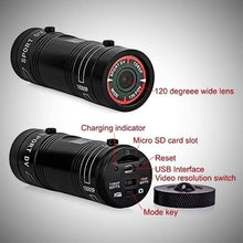 Load image into Gallery viewer, F9 mini Camera HD 1080P Portable Waterproof camera Gun, Bike Motorcycle Helmet Outdoor Sports Action DVR Digital